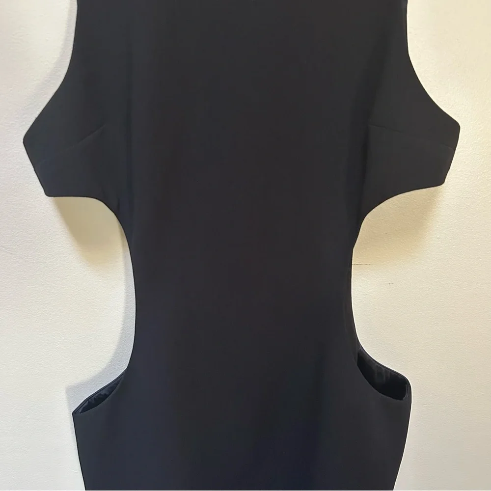 Alice + Olivia ~ Black Cut Out Sleeveless Silk-Lined Short Dress in Small